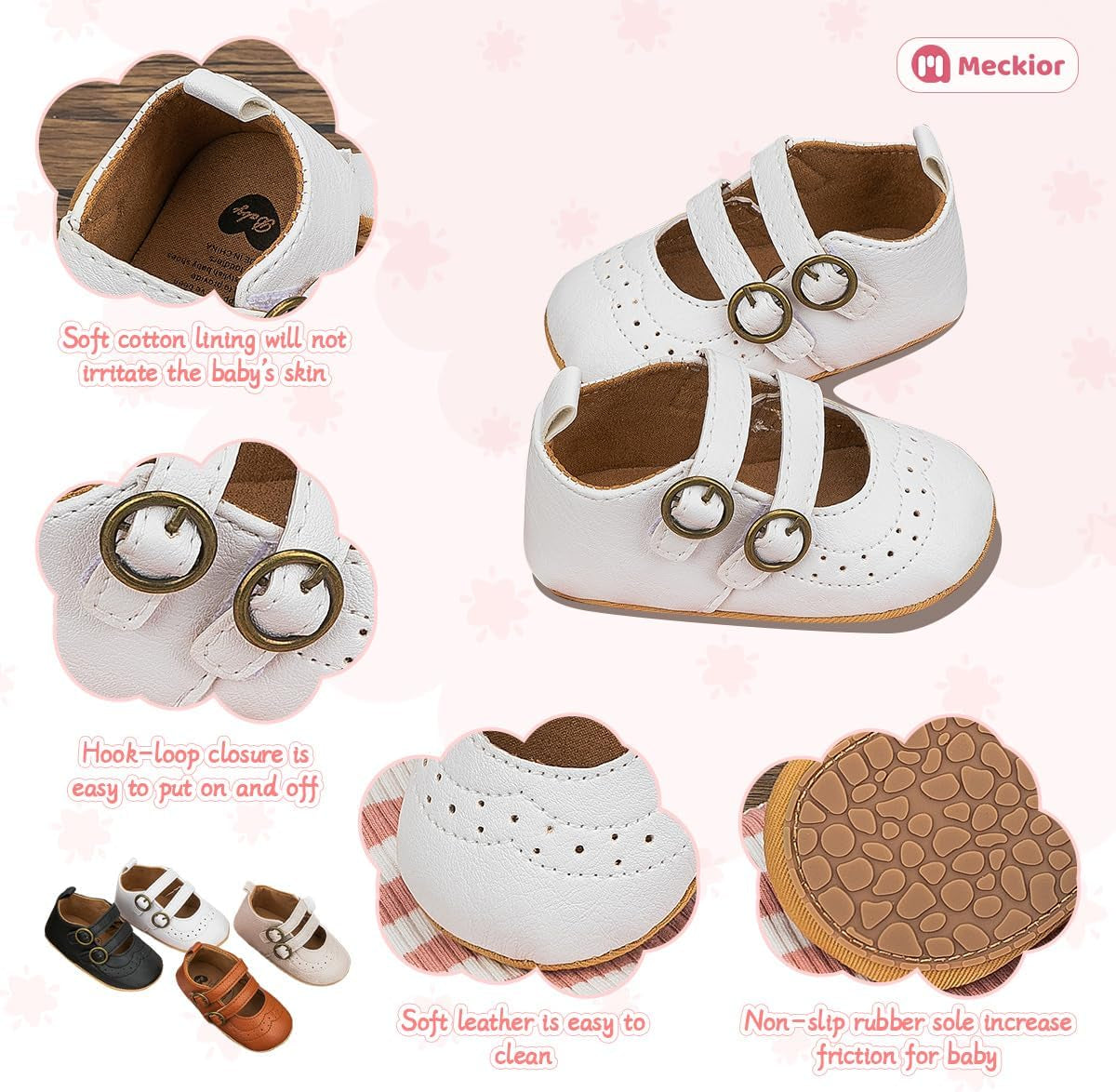 Infant Baby Girls Soft Sole Bowknot Princess Wedding Dress Mary Jane Flats Prewalker Newborn Light Baby Sneaker Shoes