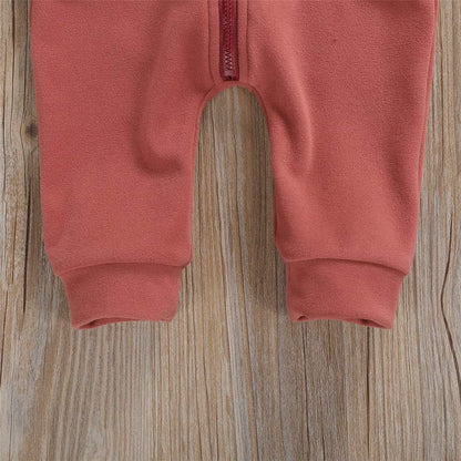 Infant Baby Boys Girls Clothing Zipper Hooded Jumpsuit Romper Long Sleeve Onesie Outfit Fall Winter Warm Clothes