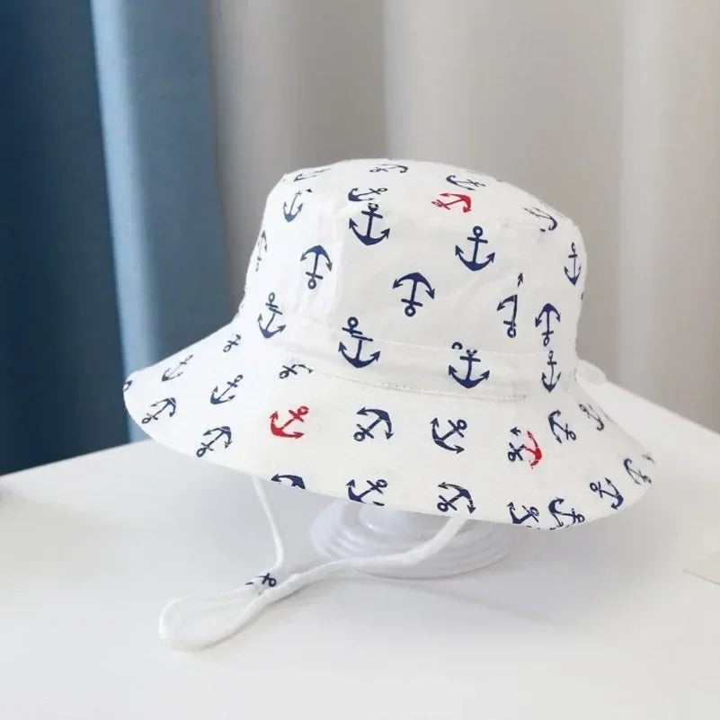 New Panama Summer Baby Girls Hat Beach Sun Cap Travel Boys Fisherman Cap Outdoor Children Bucket Hats Cotton Toddler Baby Hats